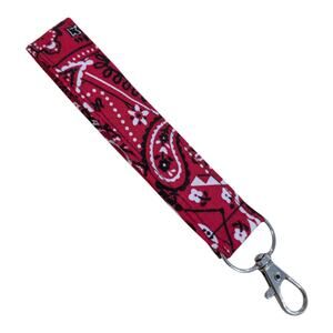 Bandana Paisley Keychain Wristlet‎ Fabric Cotton Key Fob Handkerchief Paisley